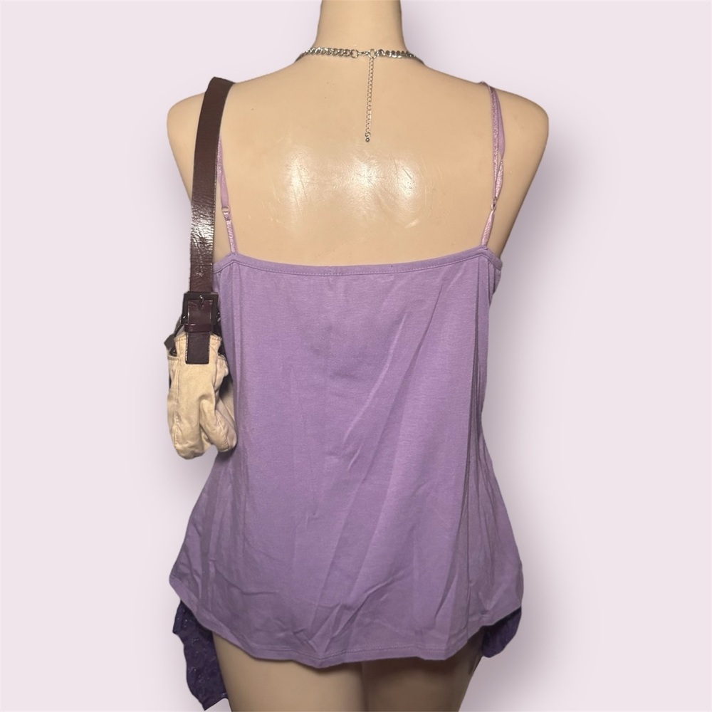 Vintage 00s Purple Lace Fairy Cami Tank Top - Picture 2 of 8